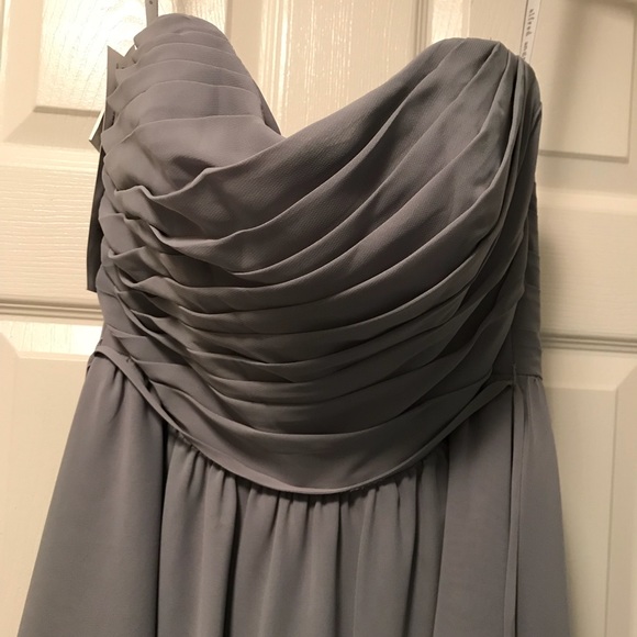 NWT Alfred Angelo smoke grey bridesmaid dress - Picture 2 of 8